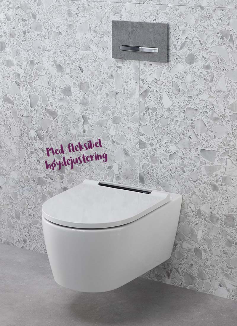 Geberit One vegghengt toalett med fleksibel justering av sittehøyde